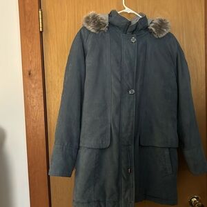 Forecaster Blue Winter Coat hooded with 2 pockets NWOT sz M